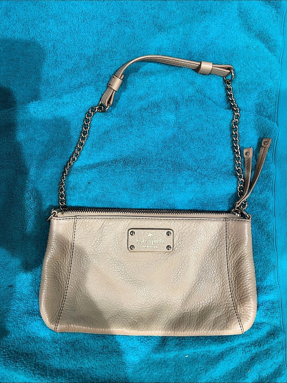 Kate Spade Leather-Trim Shoulder Bag in Tan